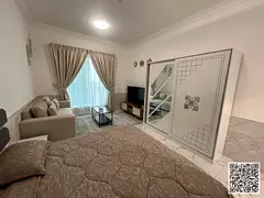 Luxury fully furnished studio with separate kitchen and open view ✨Ajman Oasis Tower. For monthly 
