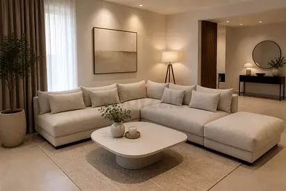Pan home sah corner sofa couch ottoman