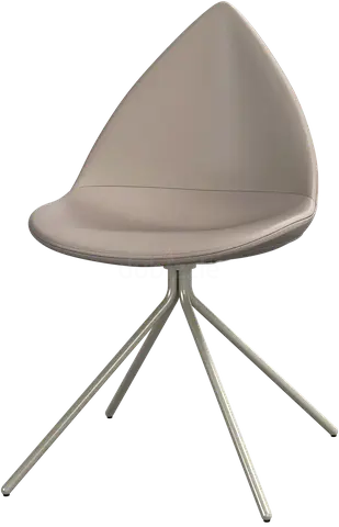 x8 BOCONCEPT Ottawa dining chairs in light gray Nordic Grain leather upholstery