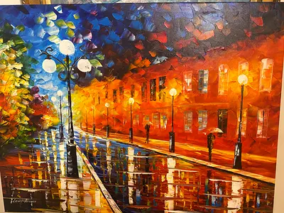 Original Colorful Tiger Oil Painting on Canvas