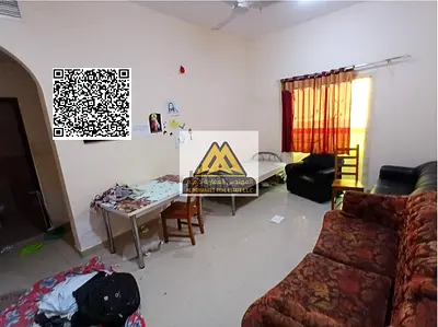 A fantastic opportunity for annual rent in Al Muwaihat 3, Ajman! A one-bedroom apartment with central air conditioning and a great balcony, in a vibra