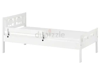 White kids bed including mattress