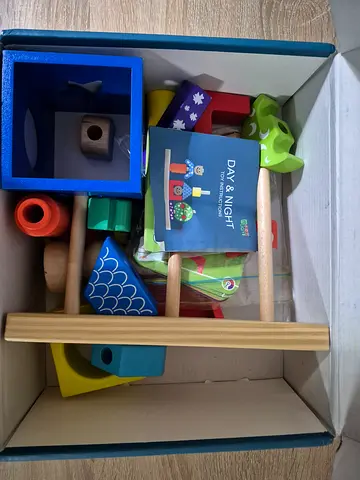 Wooden Day  Night Shape Sorting Toy - Complete Set