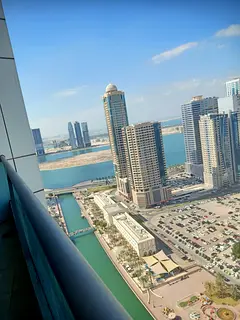 2 bedrooms with balcony, open view for sale in palm 3 tower , Sharjah ,AlMajaz