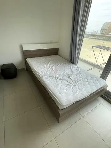 Single Wooden Bed Frame with Mattress - Good Condition