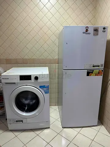 Panasonic Front-Load Washer + Standard Top-Freezer Refrigerator (White) - Used