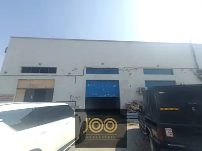 Warehouse 2,500 sq ft Al Jurf Ind 1 with mezzanine office, 25kW 3 phase, AED 110K, main road, near China Mall.
