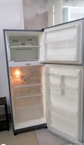 Used Top-Freezer Refrigerator - Silver, Good Condition