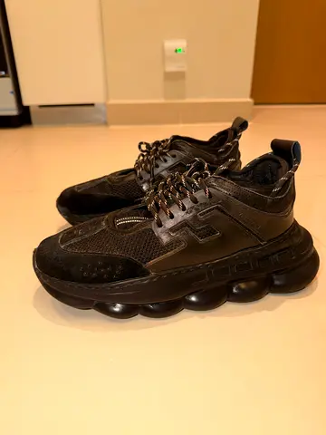 Used Versace  chunky black sneakers - size 45, good condition