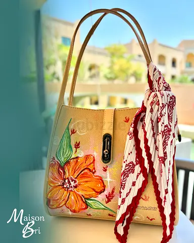 Hand-Painted Custom Handbag | One-of-a-Kind Floral – Maison Bri