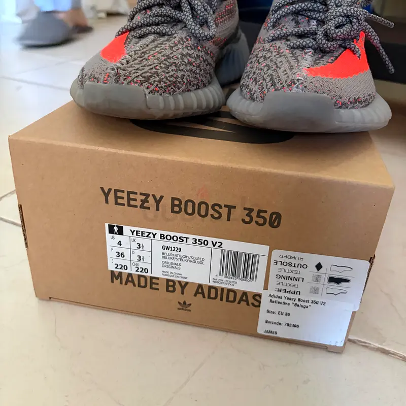 Adidas Yeezy Boost 350 V2 Beluga Reflective - Size UK 3.5 / EU 36 |  dubizzle Dubai