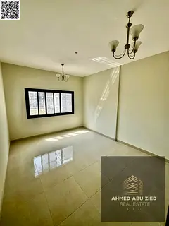One bedroom, large living room, spacious kitchen, two bathrooms, central air conditioning, flexible