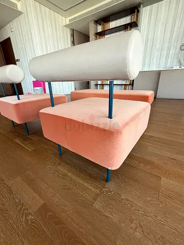 Custom Contemporary Lounge Set – (2 Chairs + Bench)