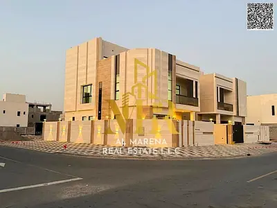 Al Bahia Corner Villa: 6 Master Bedrooms, Two Floors with Roof, 3014 sq ft. Price includes registration and ownership fees, negotiable. A unique oppo
