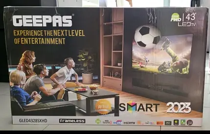 Geepas 43 FHD Smart LED TV (Model GLED4328SXHD) - Frameless, 2023