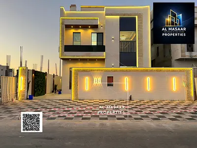 The villa's price is 1,850,000, including registration fees and electricity and water connection fees. Stunning 5-bedroom villa in Al Zahia, Ajman