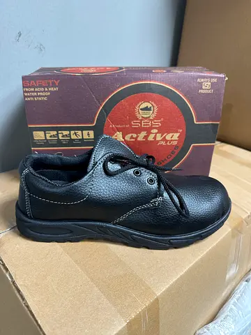 Black Leather Safety Work Shoe - Size 40-45
