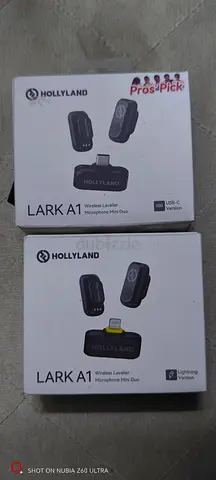 Hollyland Lark A1 Wireless Lavalier Microphone Duo (USB-C  Lightning) - New/Boxed