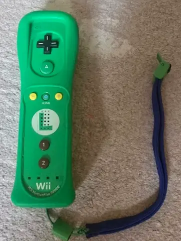 Green Nintendo Wii Remote Controller with Wrist Strap (Used)