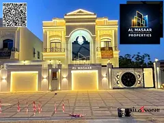 Classic villa with palace design in the heart of Ajman, fully equipped with electricity, water, and