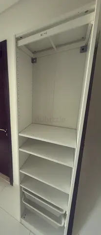 Ikea White Wardrobe/Storage Unit with Shelves and clothes rack - perfect Condition