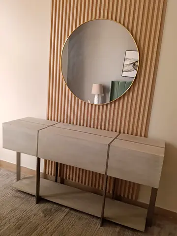Modern Console Table - Light Wood Finish - 3 piece