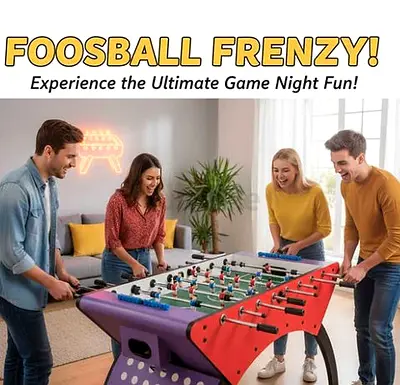Foosball Table Game with Solid Steel Rods and ABS Players - Brand New