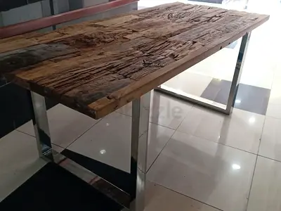 8 Seater Railway wood Dining Table ONLY for sale