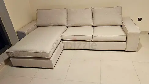 Beige Ikea kivik sectional sofa