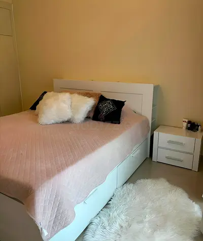 Ikea brimness king size bed with ikea mattress