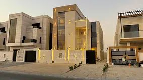 Villa for sale in Ajman | Al Helio 2 area | 5 bedrooms, majlis, 2 living rooms, and roof terrace | F