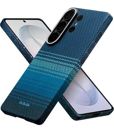 PIitaka cover Moonrise Two blue textured protective phone cases (fits Samsung Ultra)