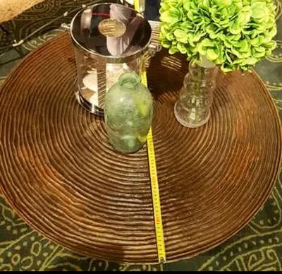 Brass side table