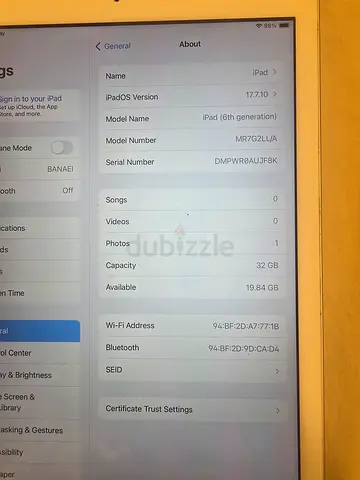 Ipad 6th 32GB LLA
