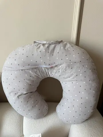 Gray U-shaped Nursing / Feeding Pillow with Removable Cover