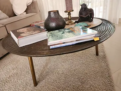 Brass side table