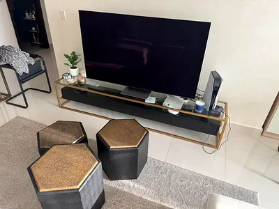 TV Unit with Living Room Table