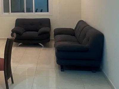 3-Seater Sofa and Single Armchair Set - Dark Grey, Good Condition