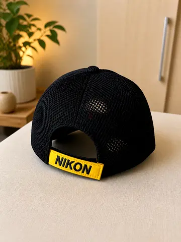 Black Nikon original Cap with Adjustable Strap