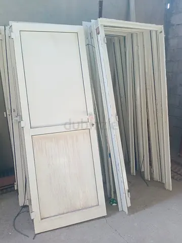 9 Sets Used white Aluminum door and frame set