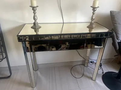 Mirrored Console Table with Single Drawer - Excellent Condition
