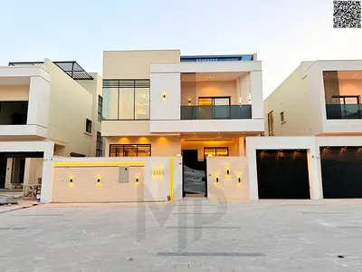Luxury villa for sale in Al Zahiyah area of ​​Ajman, near the mosque, price includes registration and ownership fees.