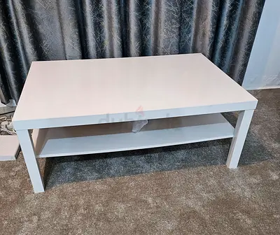 Ikea white Coffee table with lower Shelf - 120x80 Good Condition