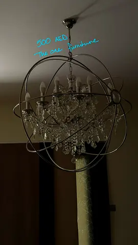 The one Crystal chandelier with modern orbital metal frame - 8 light