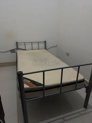 Single Metal Bed Frame with Mattress - Good Condition