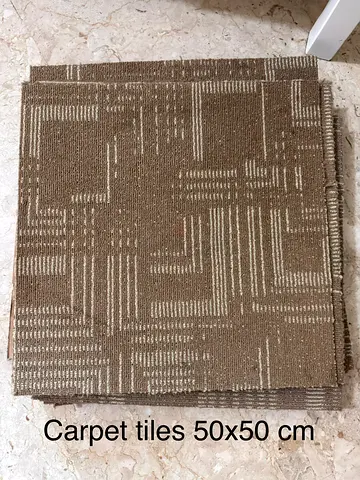 Set of Brown 50x50 cm Carpet Tiles (Modular Floor Tiles)