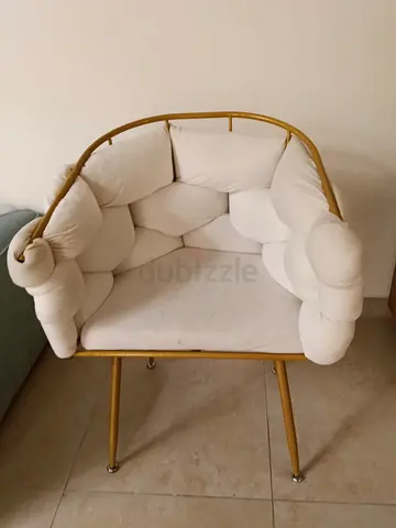 Bubble design Modern  Accent Chair with Gold Frame - Comfortable Lounge Chair