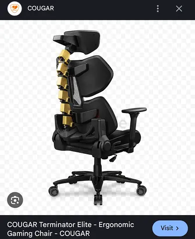 Cougar Terminator Elite Ergonomic Gaming/Office Chair with Headrest  Lumbar Support