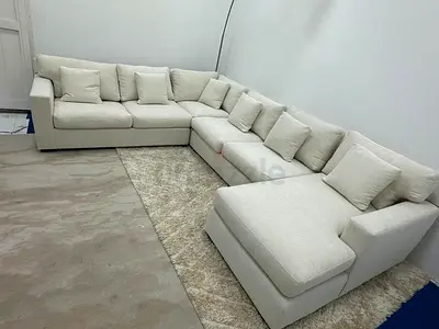 Amazing condition cratebarrel Ushape sofa