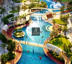 In the most prestigious project in Ajman: a duplex apartment with a private pool, with only a 10% do